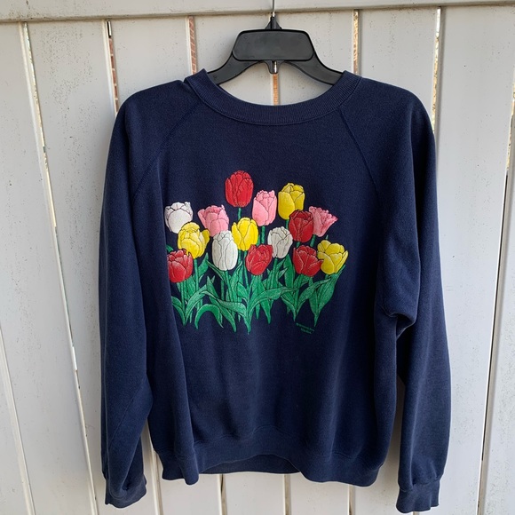 Tops - 80s tulip Spring sweatshirt